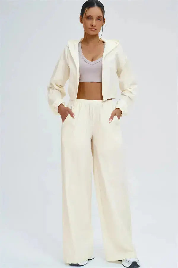 The Svelte UV protection Crop Hoodie Fitglutes Activewear Gymwear Sportswear & Workout Clothes