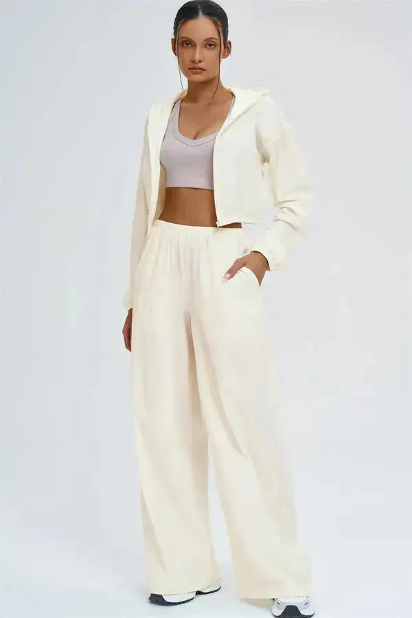 The Svelte UV protection Crop Hoodie Fitglutes Activewear Gymwear Sportswear & Workout Clothes