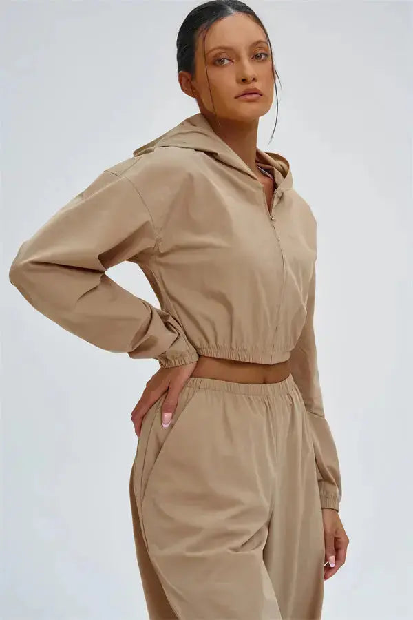 The Svelte UV protection Crop Hoodie Fitglutes Activewear Gymwear Sportswear & Workout Clothes