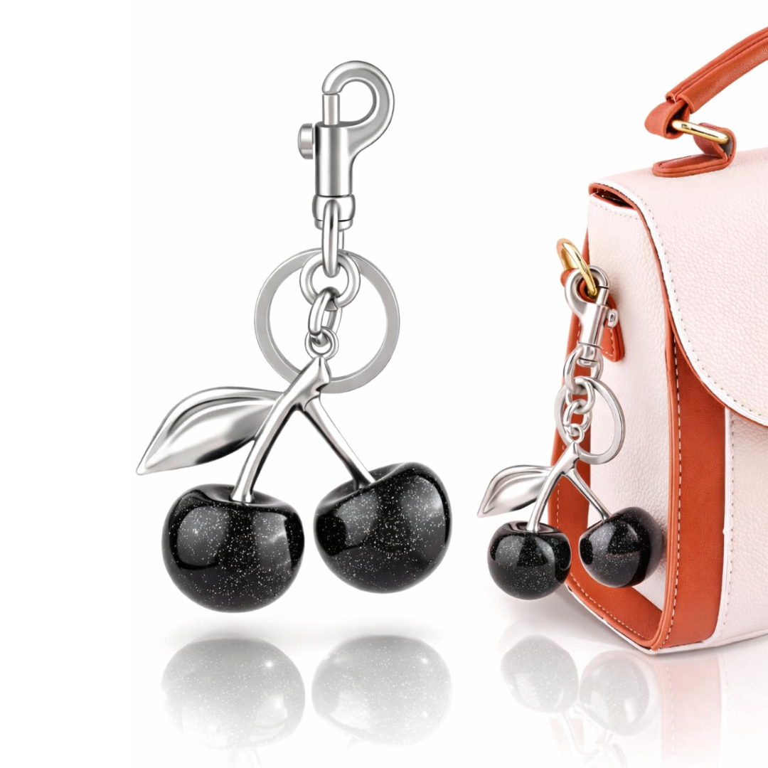 Cherry Bag Charm Keychain – Cute Purse Charm & Trendy Handbag Accessory