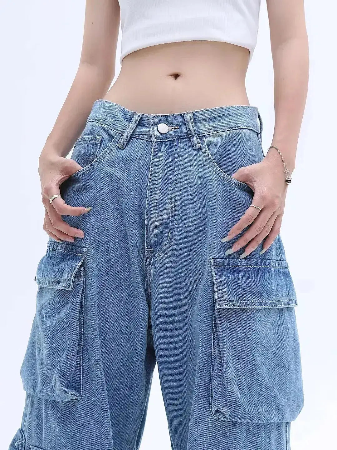 Wide-Leg Denim Pants | Y2K Streetwear Jeans for Men & Women – Trendy 2025 Collection Hypes Inventory