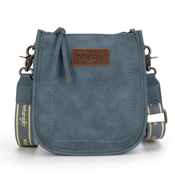 Wrangler small crossbody bag by Hypes Inventory, mini vegan leather purse with adjustable strap for women.