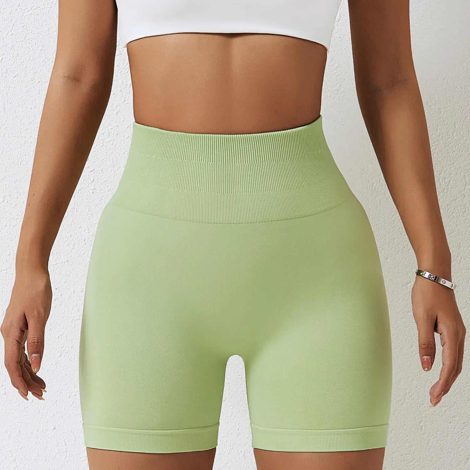 High-Waisted Seamless Yoga Shorts for Women