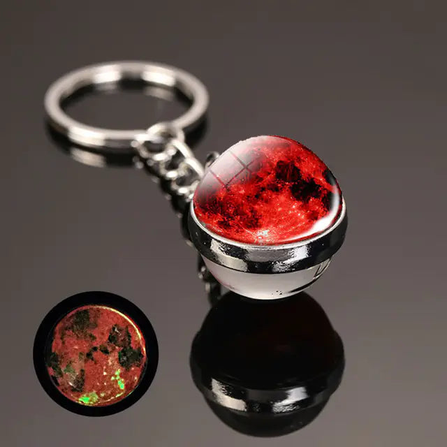 Glow In The Dark Planet Keychain - Solar System Design