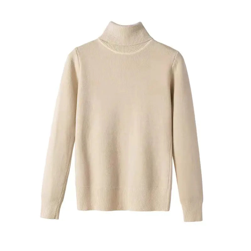 Velvet Turtleneck Sweater for Women | Warm Fleece Lined Autumn & Winter Top