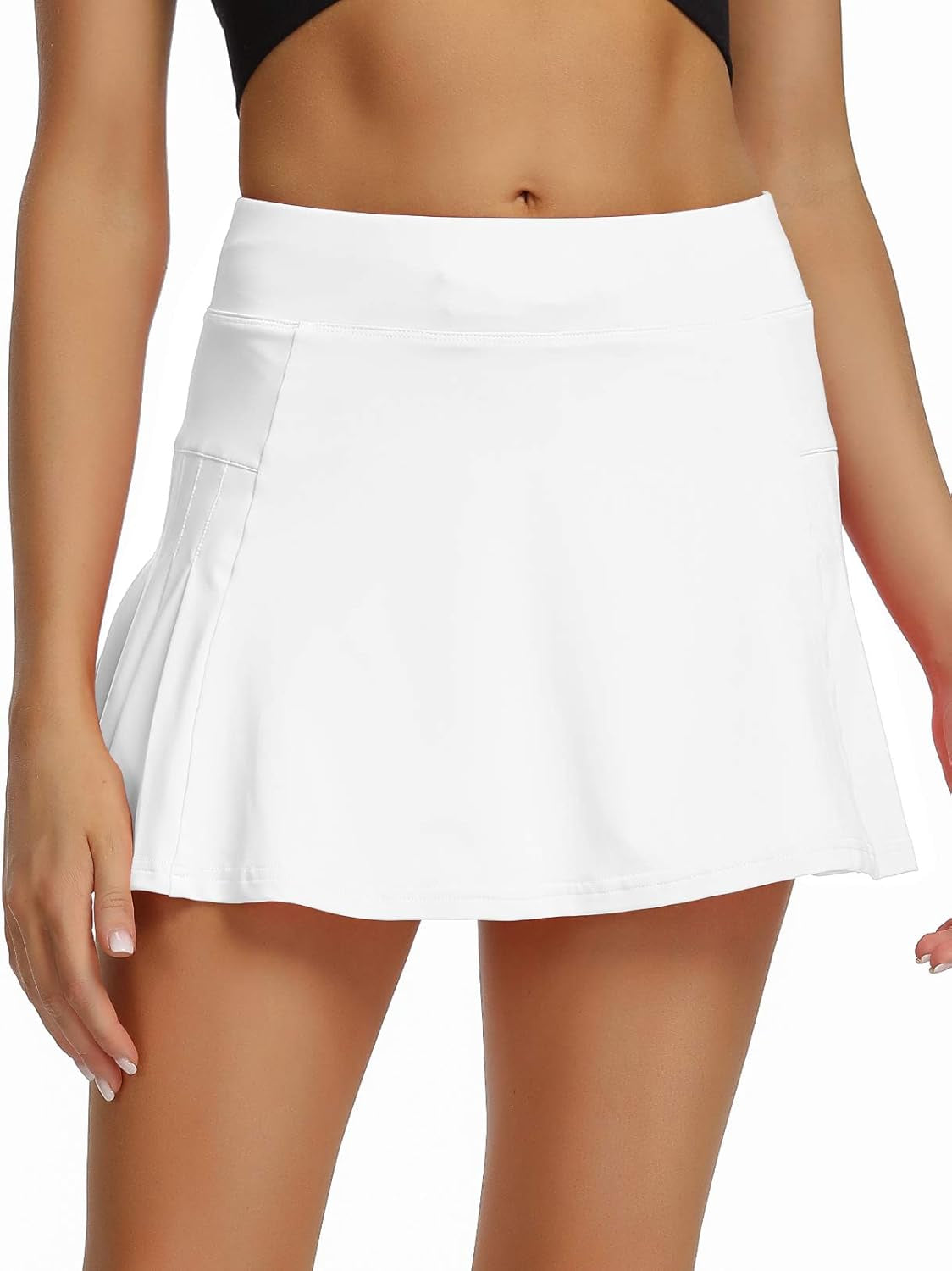 Tennis Skirts for Women,Skorts Skirts for Women Lightweight Golf Athletic Active Running Workout Sports (011,White,Xl)