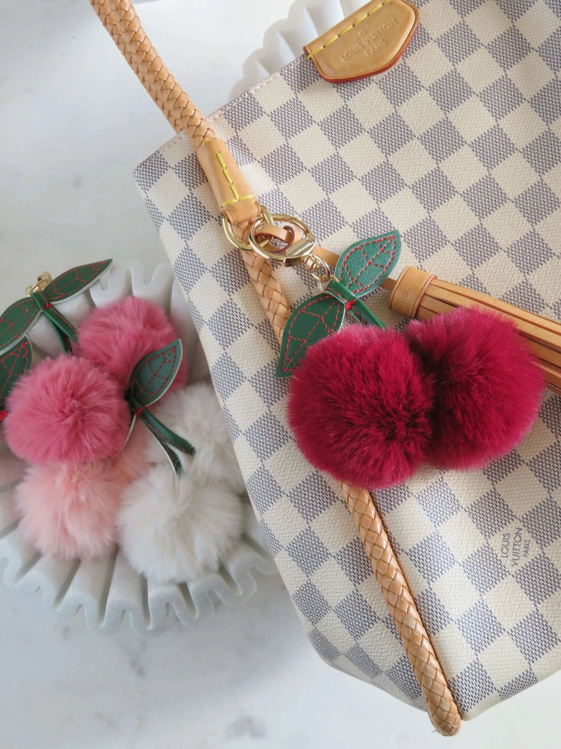 Cherry Fur Key Chain/ Bag Charm Curated By Suarez