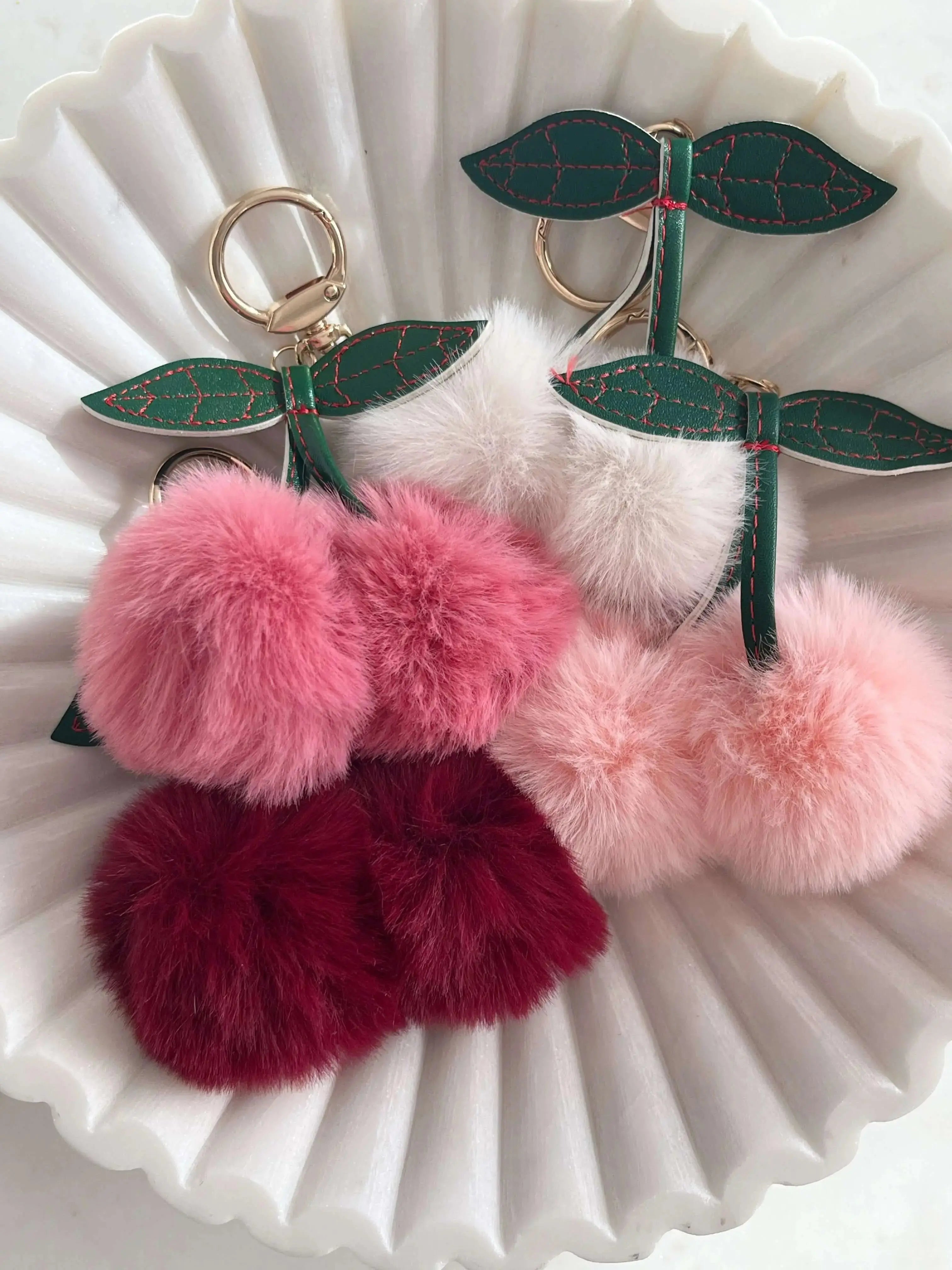 Cherry Fur Key Chain/ Bag Charm Curated By Suarez