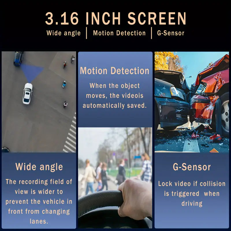 MeView Dual-lens HD 316" Driving Recorder