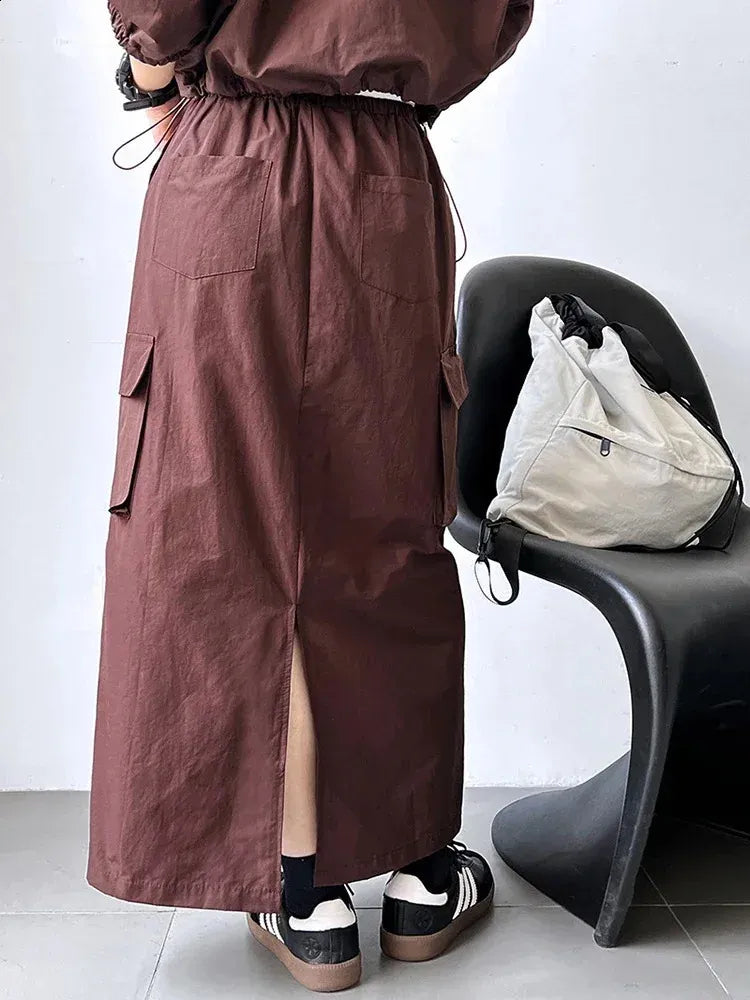 Women's Zip-Up Jacket and Drawstring Skirt Set (2 pc set)