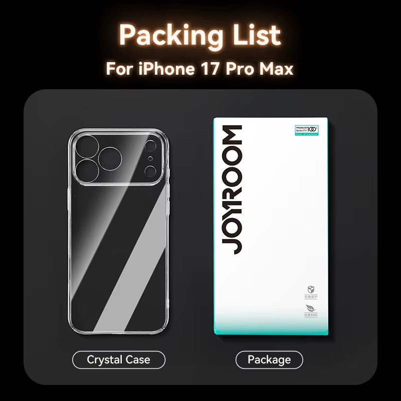 for Iphone 17 16 15 Pro Max Case Lens Protection Anti-Yellow Case for Iphone 17 16 Pro Max Transparent Shockproof Cover