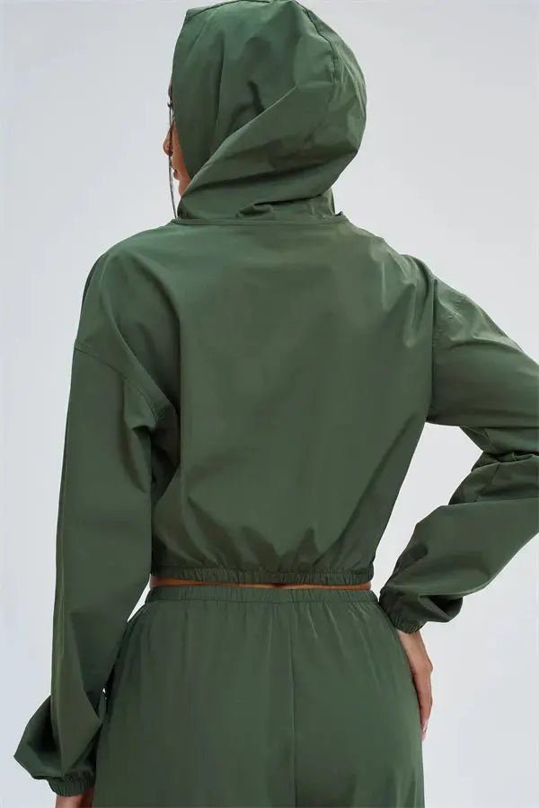 The Svelte UV protection Crop Hoodie Fitglutes Activewear Gymwear Sportswear & Workout Clothes