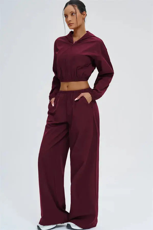 The Svelte UV protection Crop Hoodie Fitglutes Activewear Gymwear Sportswear & Workout Clothes