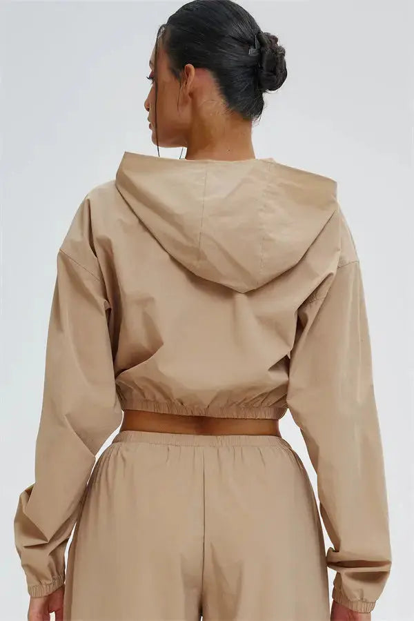 The Svelte UV protection Crop Hoodie Fitglutes Activewear Gymwear Sportswear & Workout Clothes