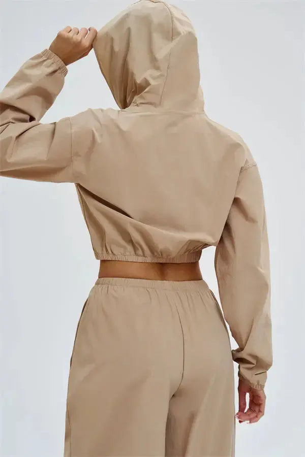 The Svelte UV protection Crop Hoodie Fitglutes Activewear Gymwear Sportswear & Workout Clothes