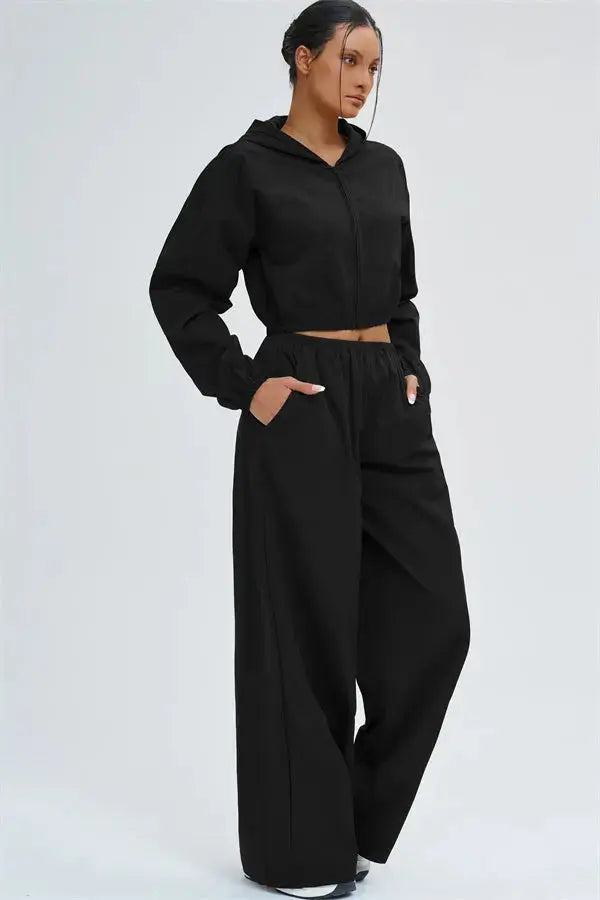 The Svelte UV protection Crop Hoodie Fitglutes Activewear Gymwear Sportswear & Workout Clothes