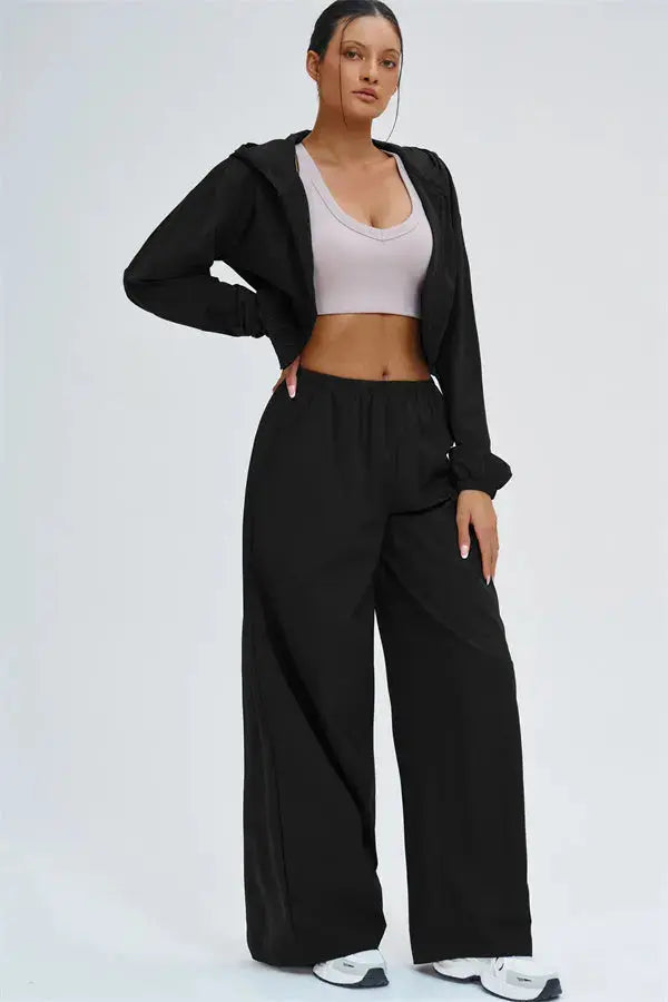 The Svelte UV protection Crop Hoodie Fitglutes Activewear Gymwear Sportswear & Workout Clothes