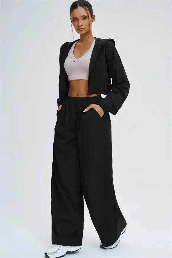 The Svelte UV protection Crop Hoodie Fitglutes Activewear Gymwear Sportswear & Workout Clothes