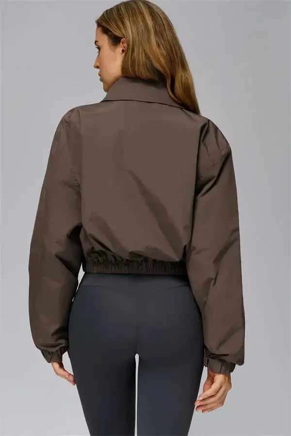 The Elle Form Crop Zip Jacket Fitglutes Activewear Gymwear Sportswear & Workout Clothes