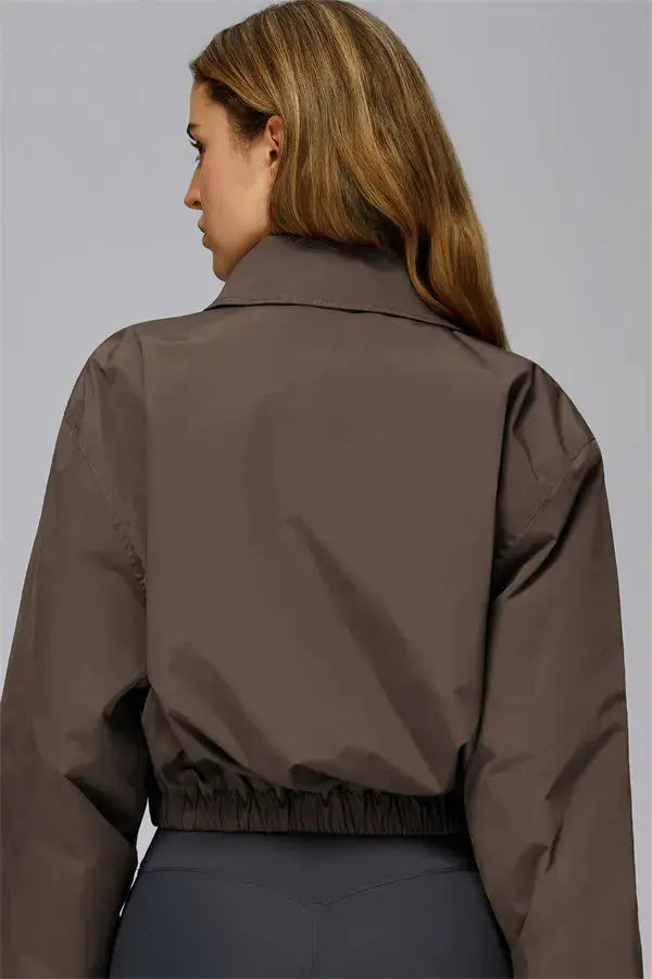 The Elle Form Crop Zip Jacket Fitglutes Activewear Gymwear Sportswear & Workout Clothes