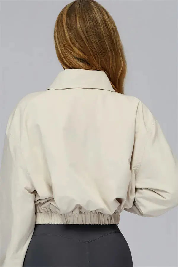 The Elle Form Crop Zip Jacket Fitglutes Activewear Gymwear Sportswear & Workout Clothes