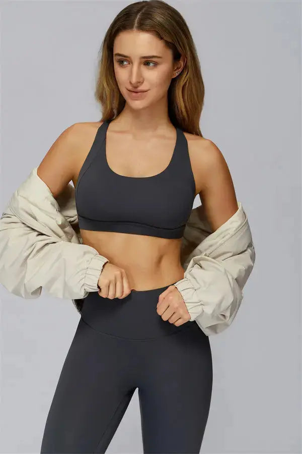The Elle Form Crop Zip Jacket Fitglutes Activewear Gymwear Sportswear & Workout Clothes