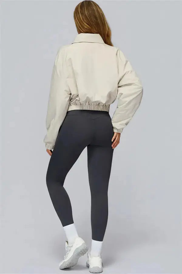 The Elle Form Crop Zip Jacket Fitglutes Activewear Gymwear Sportswear & Workout Clothes