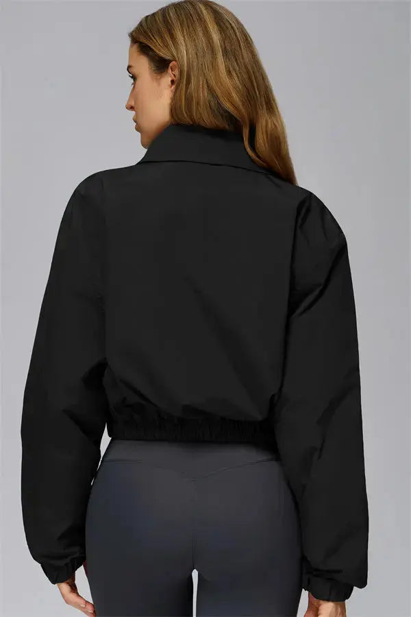 The Elle Form Crop Zip Jacket Fitglutes Activewear Gymwear Sportswear & Workout Clothes