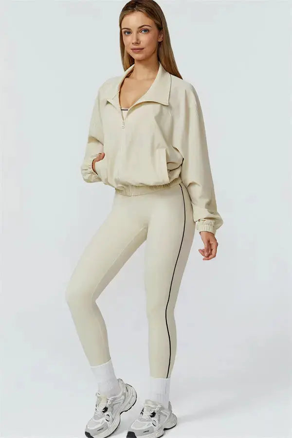 The Venus Zip Jacket Leggings 2-Piece Set Fitglutes Activewear Gymwear Sportswear & Workout Clothes