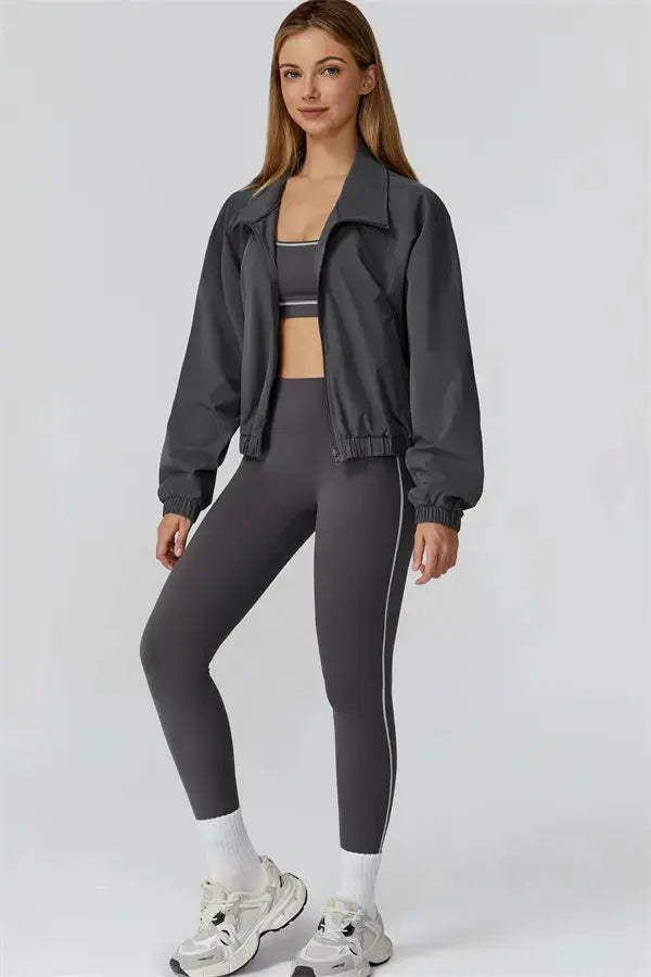 The Venus Zip Jacket Leggings 2-Piece Set Fitglutes Activewear Gymwear Sportswear & Workout Clothes