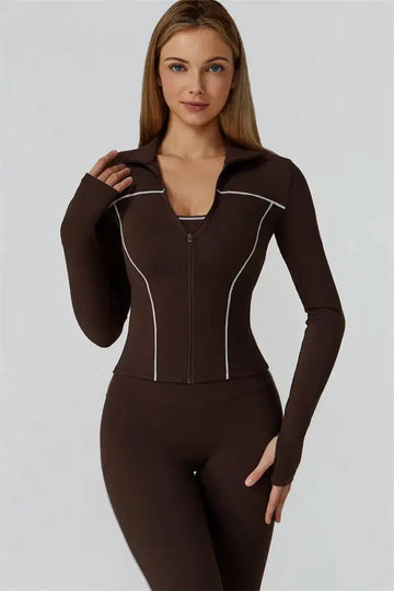 The Venus Zip Top Leggings 2-Piece Set Fitglutes Activewear Gymwear Sportswear & Workout Clothes