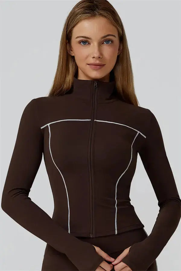 The Venus Zip Top Leggings 2-Piece Set Fitglutes Activewear Gymwear Sportswear & Workout Clothes