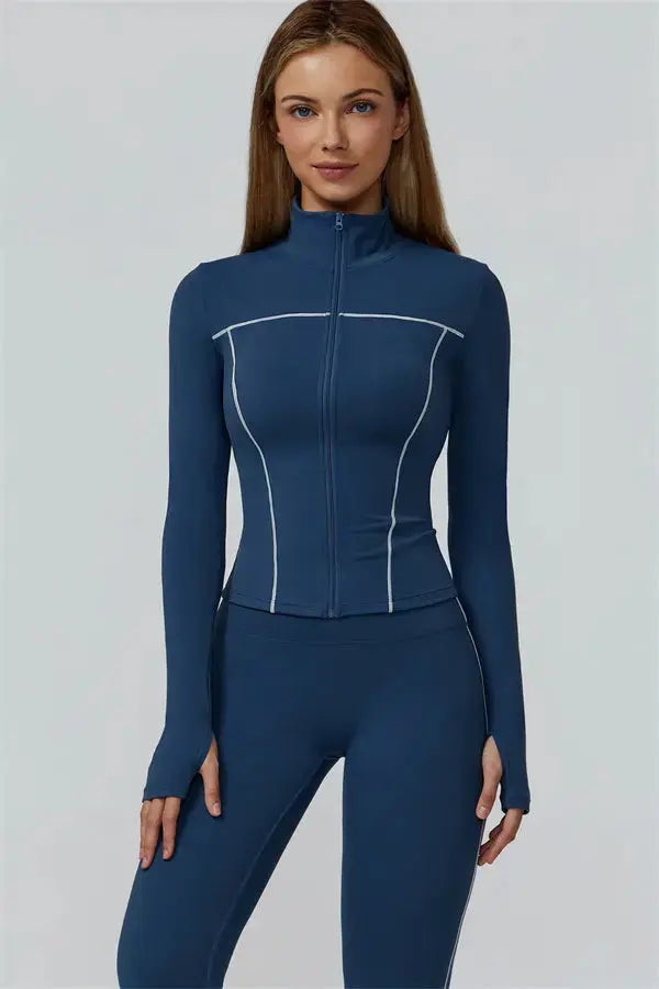 The Venus Zip Top Leggings 2-Piece Set Fitglutes Activewear Gymwear Sportswear & Workout Clothes