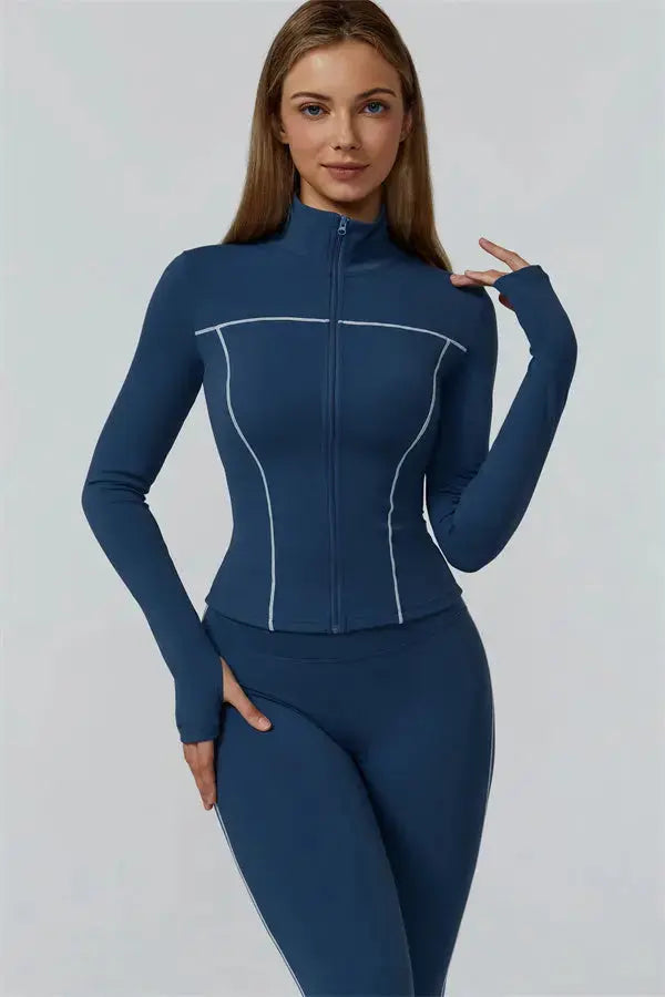 The Venus Zip Top Leggings 2-Piece Set Fitglutes Activewear Gymwear Sportswear & Workout Clothes