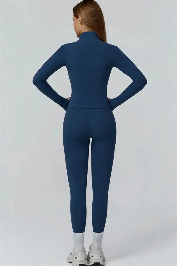 The Venus Zip Top Leggings 2-Piece Set Fitglutes Activewear Gymwear Sportswear & Workout Clothes