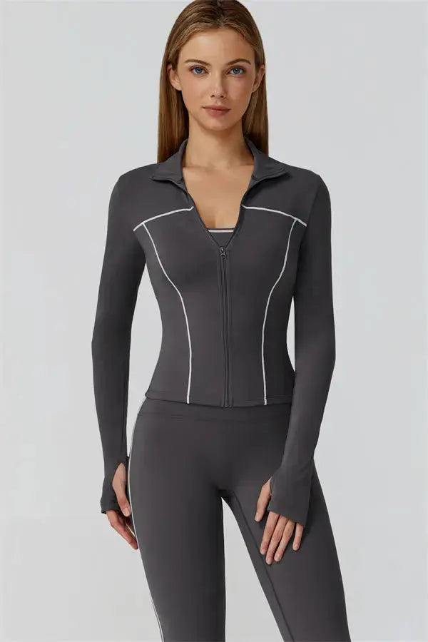 The Venus Zip Top Leggings 2-Piece Set Fitglutes Activewear Gymwear Sportswear & Workout Clothes