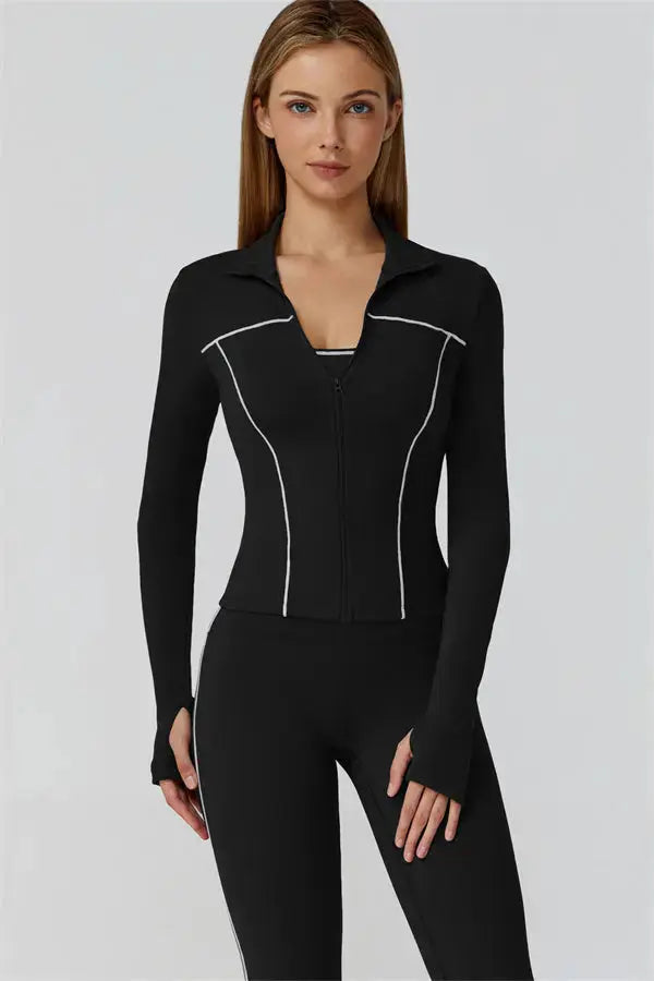 The Venus Zip Top Leggings 2-Piece Set Fitglutes Activewear Gymwear Sportswear & Workout Clothes