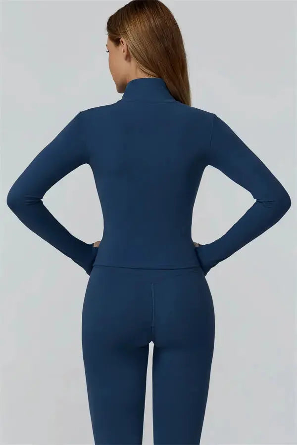 The Venus Zip Top Sports Bra Leggings 3-Piece Set Fitglutes Activewear Gymwear Sportswear & Workout Clothes