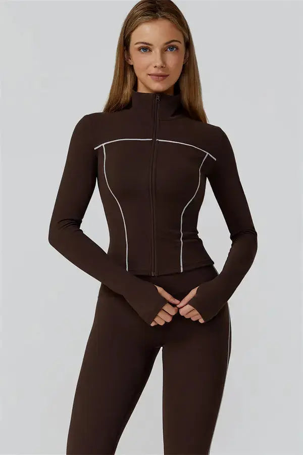 The Venus Zip Top Fitglutes Activewear Gymwear Sportswear & Workout Clothes