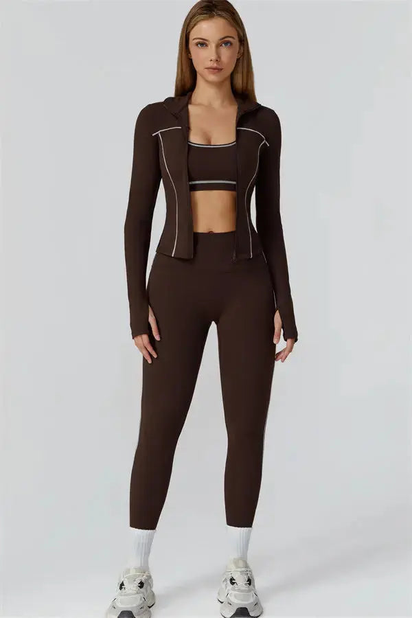 The Venus Zip Top Fitglutes Activewear Gymwear Sportswear & Workout Clothes