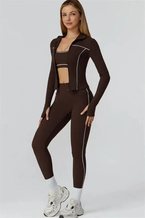 The Venus Zip Top Fitglutes Activewear Gymwear Sportswear & Workout Clothes