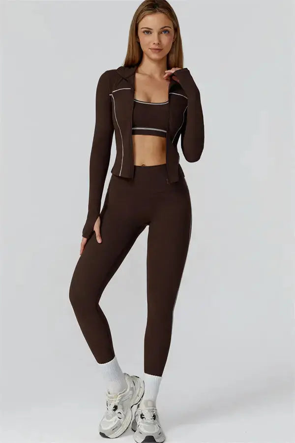The Venus Zip Top Fitglutes Activewear Gymwear Sportswear & Workout Clothes