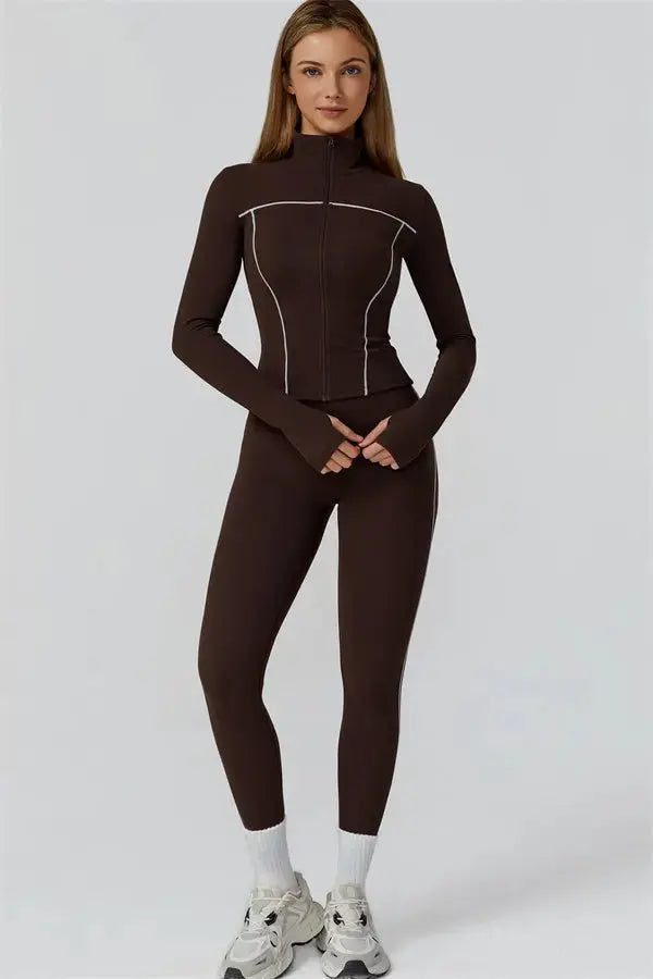 The Venus Zip Top Fitglutes Activewear Gymwear Sportswear & Workout Clothes