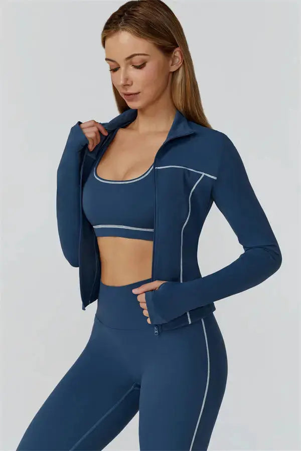 The Venus Zip Top Fitglutes Activewear Gymwear Sportswear & Workout Clothes