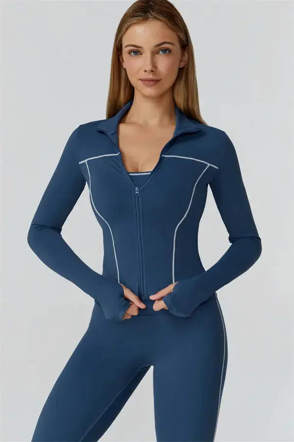 The Venus Zip Top Fitglutes Activewear Gymwear Sportswear & Workout Clothes