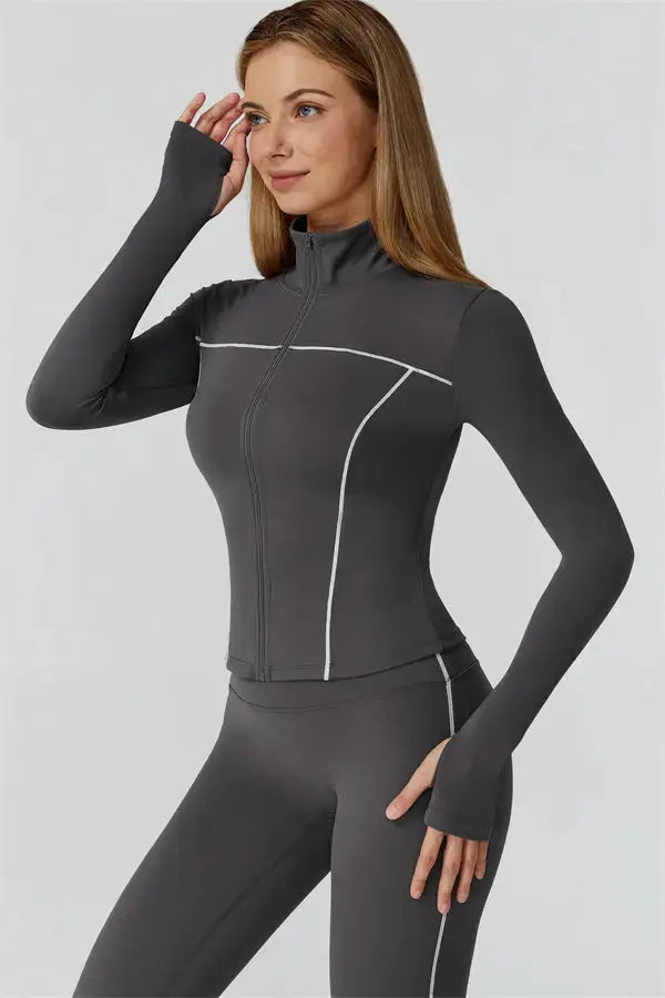 The Venus Zip Top Fitglutes Activewear Gymwear Sportswear & Workout Clothes