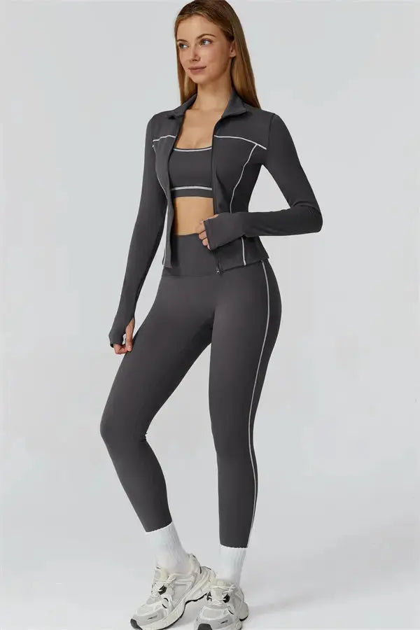 The Venus Zip Top Fitglutes Activewear Gymwear Sportswear & Workout Clothes
