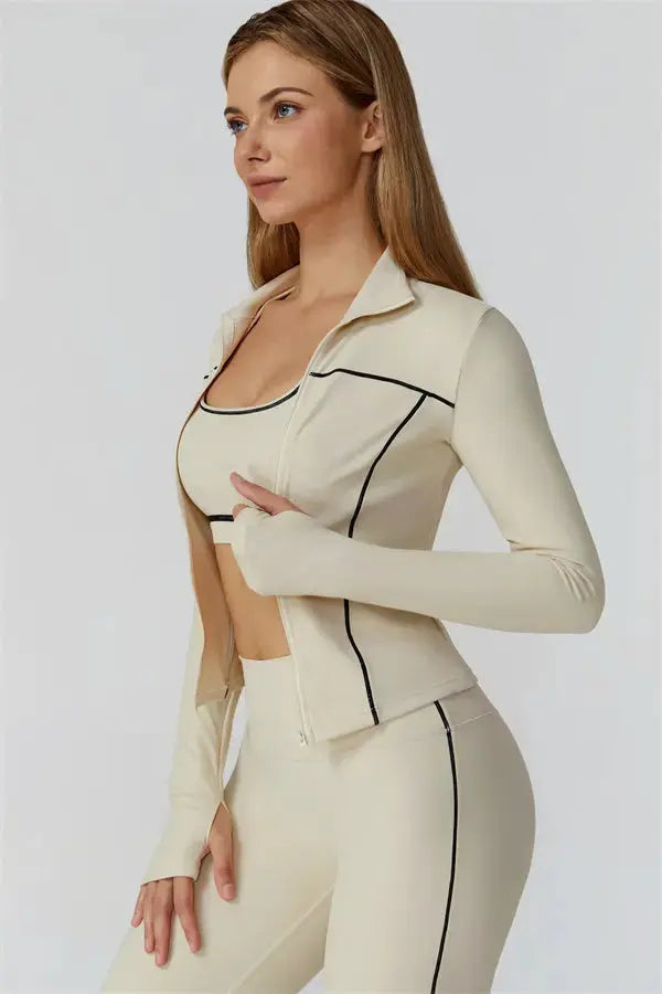 The Venus Zip Top Fitglutes Activewear Gymwear Sportswear & Workout Clothes