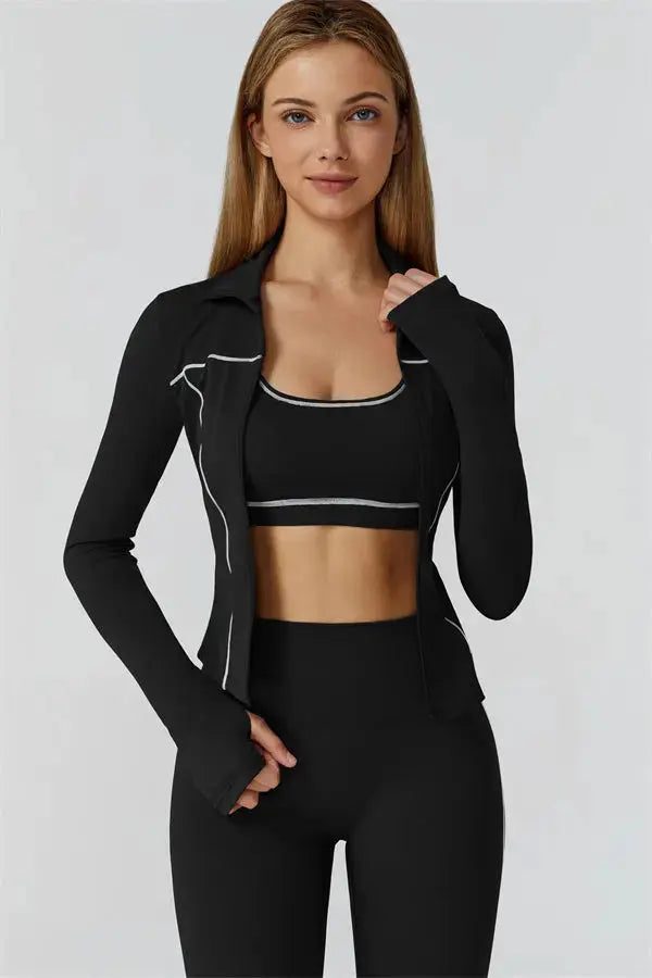 The Venus Zip Top Fitglutes Activewear Gymwear Sportswear & Workout Clothes