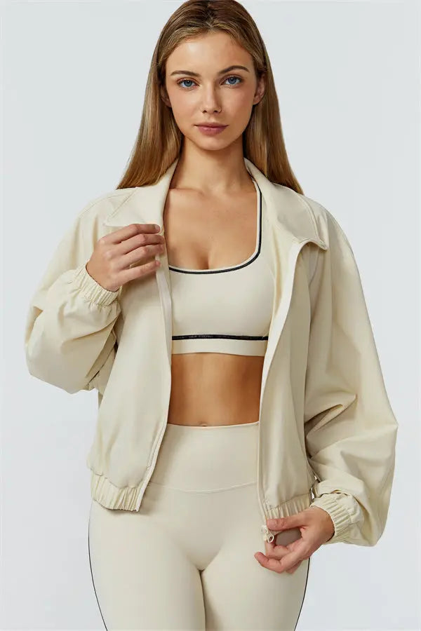 The Venus Zip Jacket Sports Bra Leggings 3-Piece Set Fitglutes Activewear Gymwear Sportswear & Workout Clothes